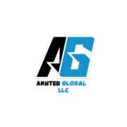 black & blue minimalist modern initial font logo