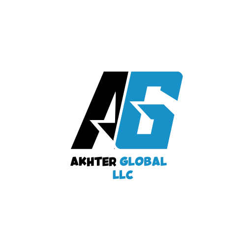 black & blue minimalist modern initial font logo